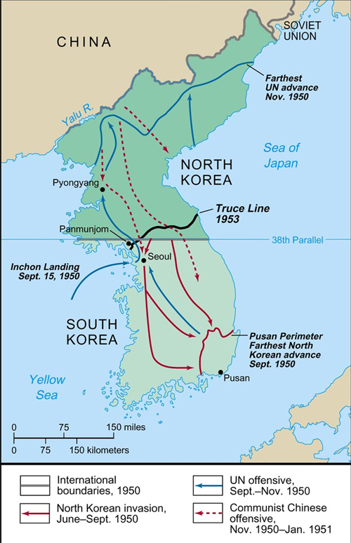 Korean War Map TIMELINE 